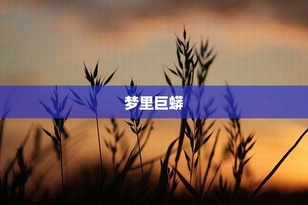 梦里巨蟒