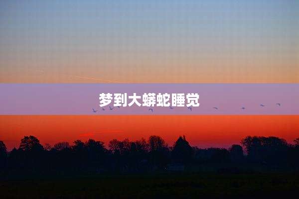 梦到大蟒蛇睡觉