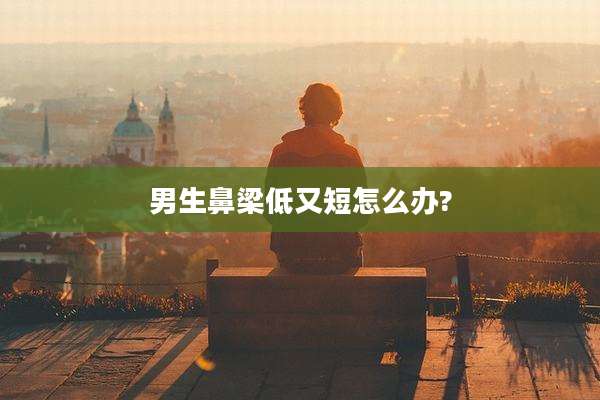 男生鼻梁低又短怎么办?