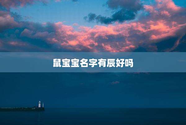 鼠宝宝名字有辰好吗