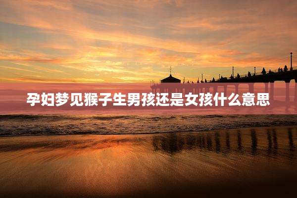 孕妇梦见猴子生男孩还是女孩什么意思