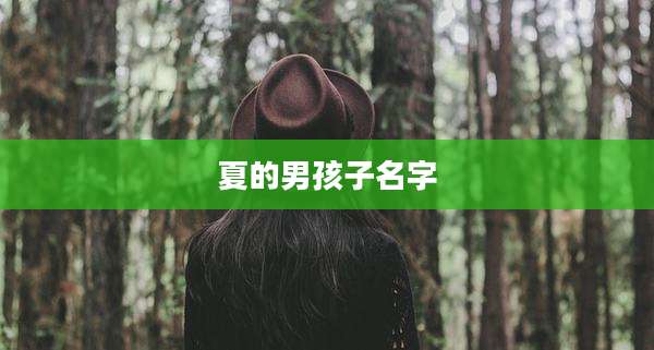 夏的男孩子名字
