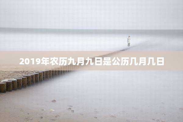 2019年农历九月九日是公历几月几日