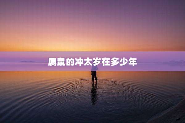 属鼠的冲太岁在多少年