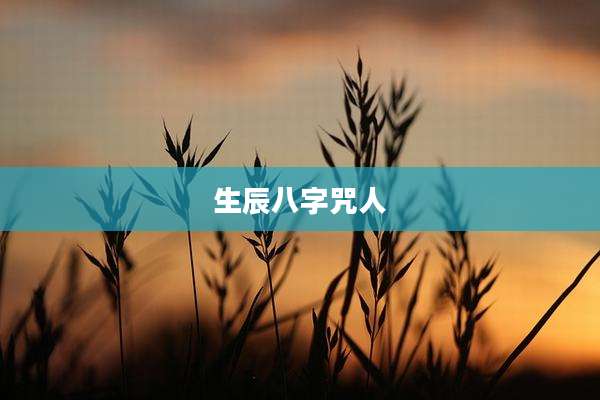 生辰八字咒人