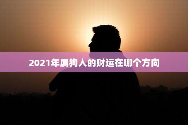 2021年属狗人的财运在哪个方向