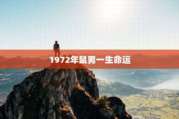1972年鼠男一生命运