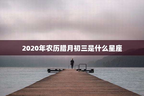 2020年农历腊月初三是什么星座