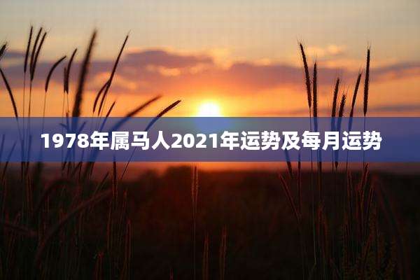 1978年属马人2021年运势及每月运势
