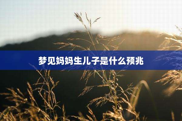 梦见妈妈生儿子是什么预兆
