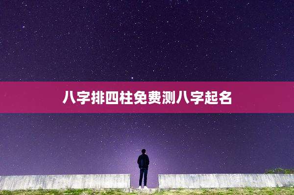 八字排四柱免费测八字起名