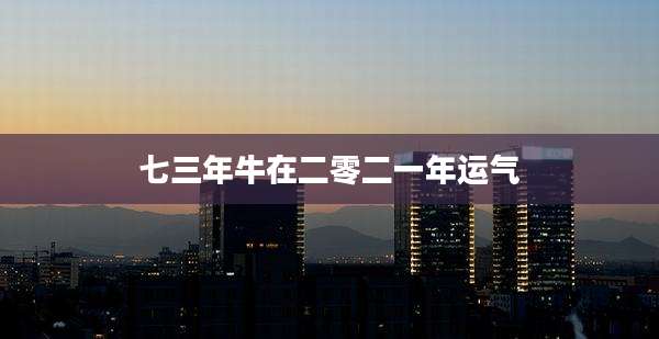 七三年牛在二零二一年运气