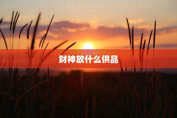 财神放什么供品