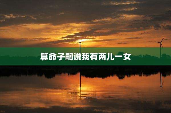 算命子嗣说我有两儿一女