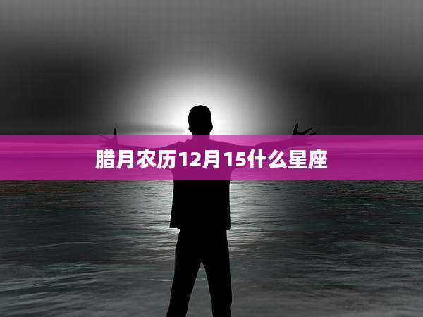腊月农历12月15什么星座