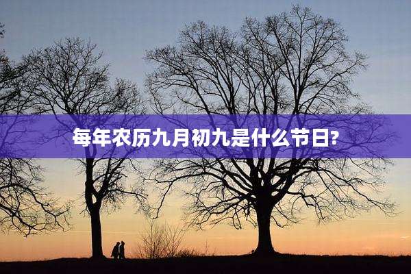 每年农历九月初九是什么节日?
