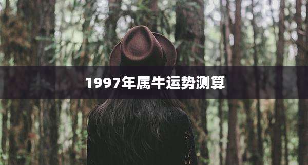 1997年属牛运势测算