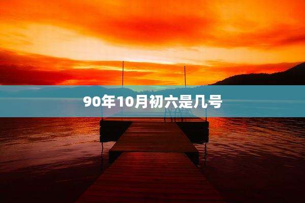 90年10月初六是几号