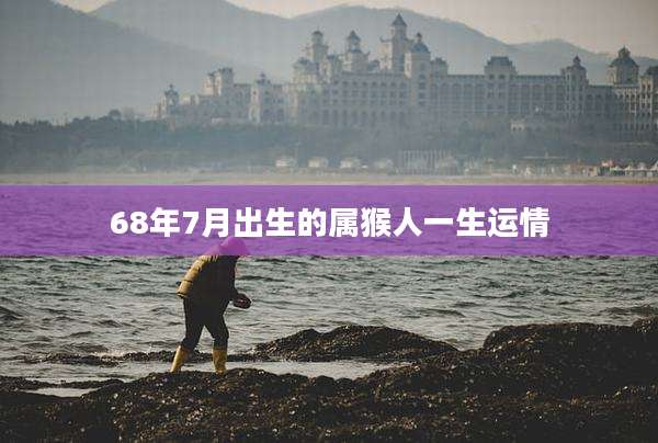 68年7月出生的属猴人一生运情