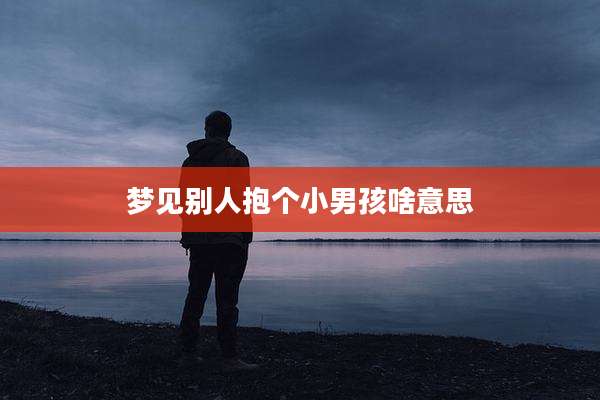 梦见别人抱个小男孩啥意思