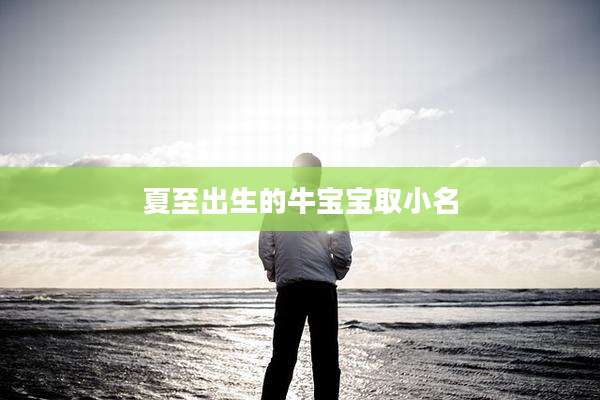 夏至出生的牛宝宝取小名