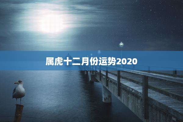 属虎十二月份运势2020