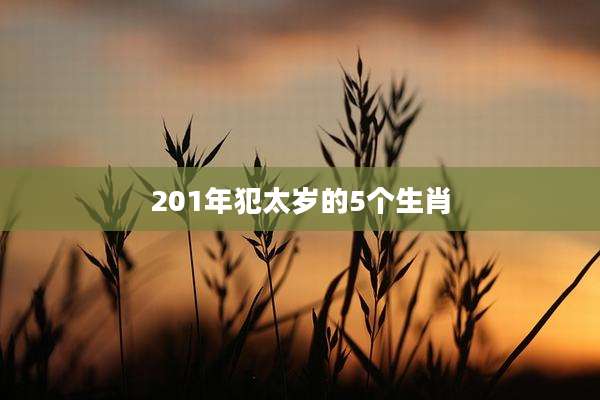 201年犯太岁的5个生肖