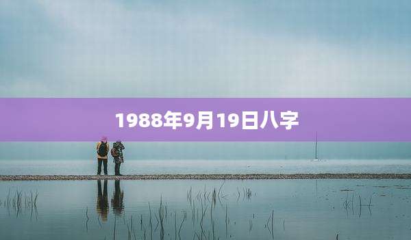 1988年9月19日八字