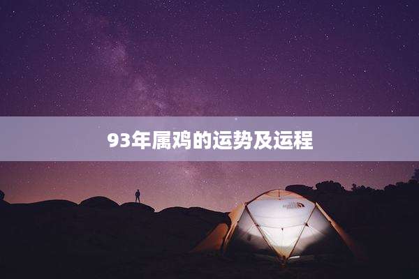 93年属鸡的运势及运程