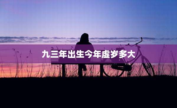 九三年出生今年虚岁多大