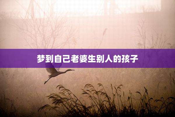 梦到自己老婆生别人的孩子
