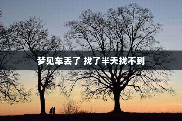 梦见车丢了 找了半天找不到