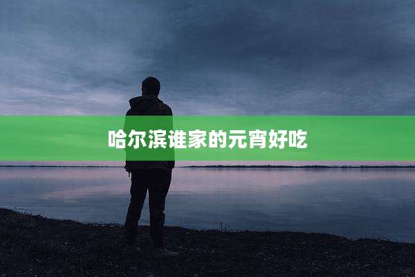 哈尔滨谁家的元宵好吃