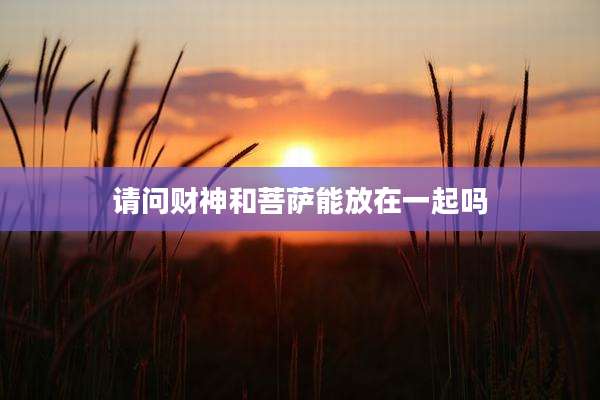 请问财神和菩萨能放在一起吗