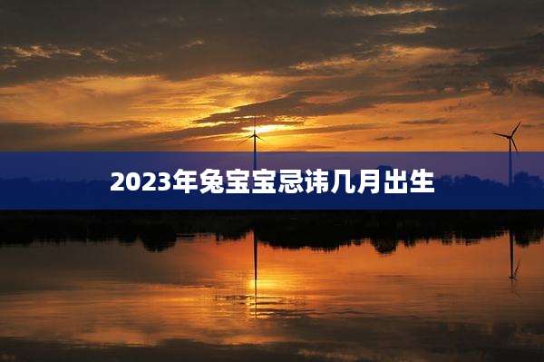 2023年兔宝宝忌讳几月出生