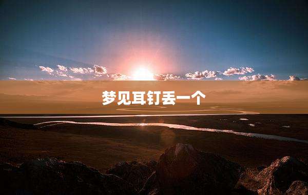 梦见耳钉丢一个