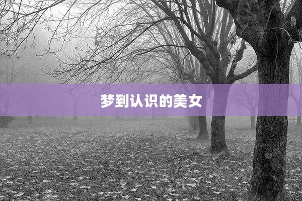 梦到认识的美女