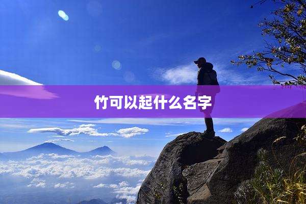 竹可以起什么名字