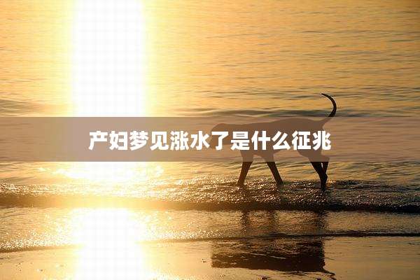 产妇梦见涨水了是什么征兆