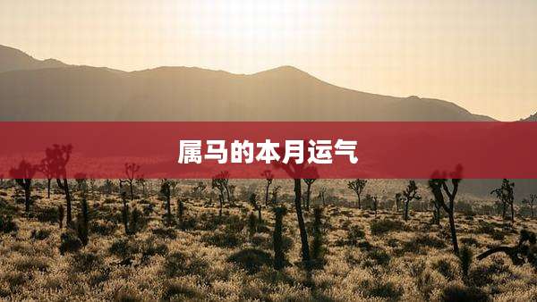 属马的本月运气