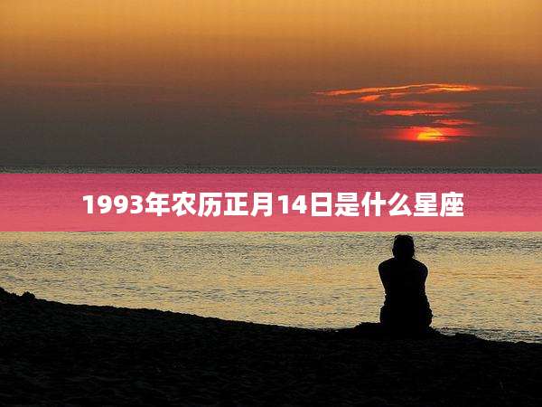 1993年农历正月14日是什么星座