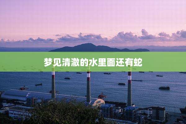 梦见清澈的水里面还有蛇