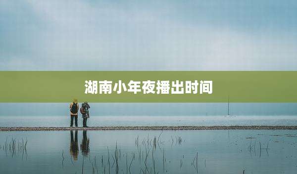 湖南小年夜播出时间