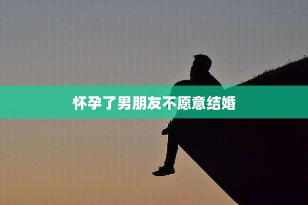 怀孕了男朋友不愿意结婚
