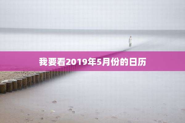 我要看2019年5月份的日历
