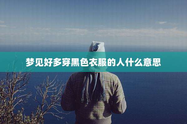 梦见好多穿黑色衣服的人什么意思