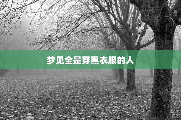 梦见全是穿黑衣服的人