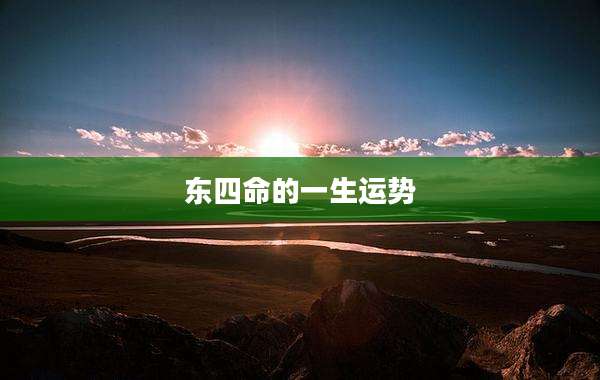 东四命的一生运势