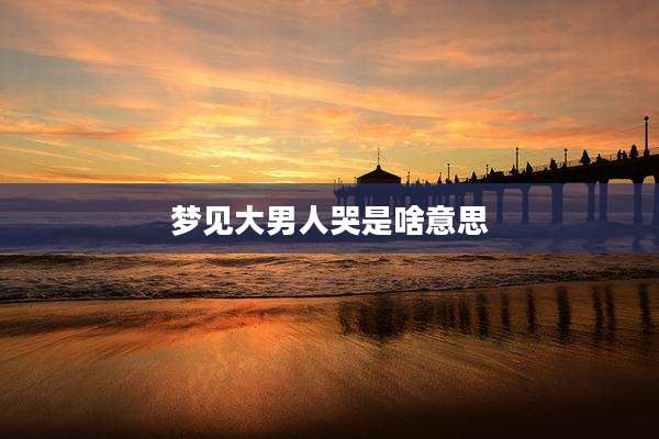 梦见大男人哭是啥意思
