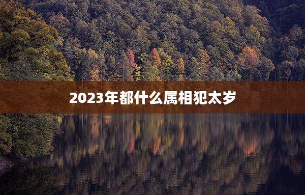 2023年都什么属相犯太岁